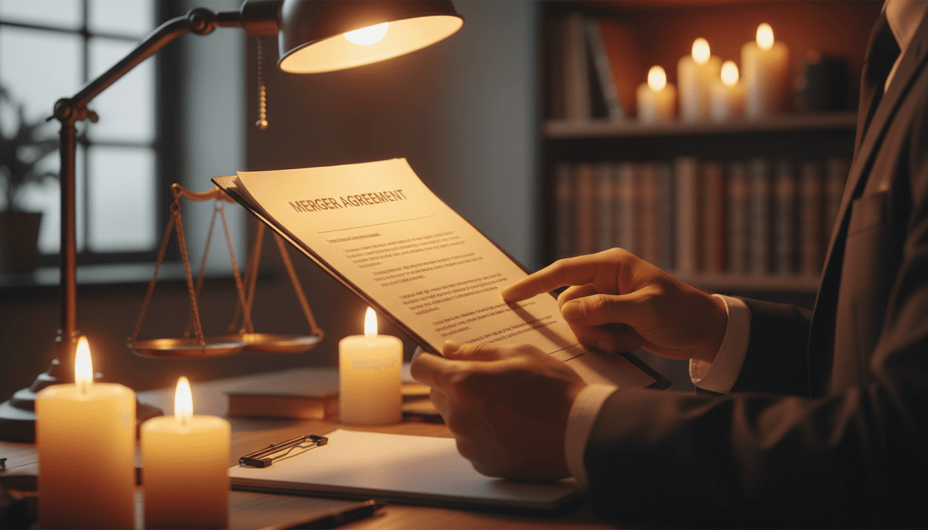 Close-up of hands reviewing legal case documents with focused attention